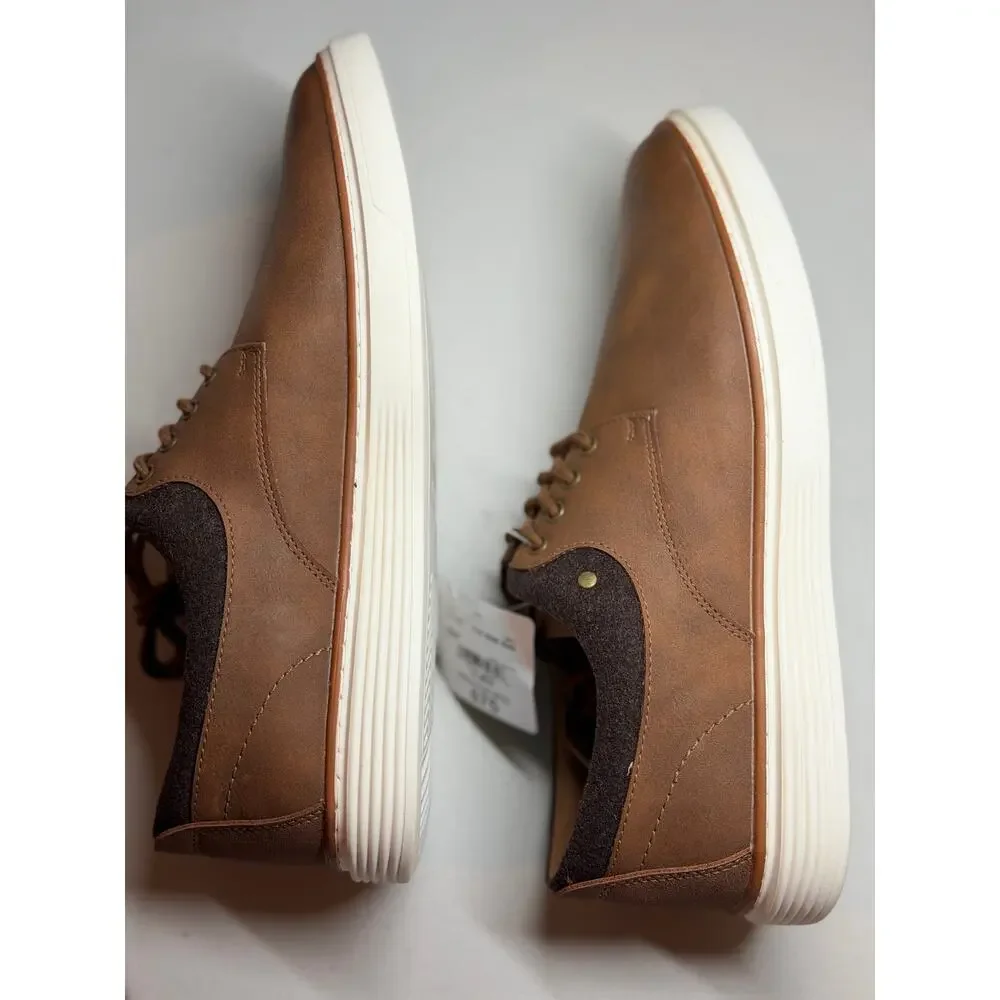 NEW! St. John's Bay Harrison Mens Round Closed Toe Oxford Shoes 10M Brown